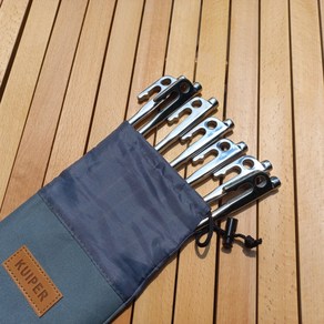 카이퍼 캠핑 고강도 스텐레스 텐트펙 타프팩 세트(20cm-8개 30cm-8개) 전용파우치 증정, 8개