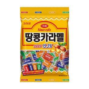 크라운 땅콩 카라멜, 324g, 3개