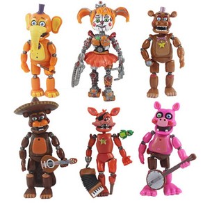 SanBeans Freddy의 액션 피규어 장난감에서 6pcs fnaf 5 박(Colorful)