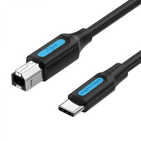 Vention USB C to USB 프린터 케이블 맥북 프로 스캐너 팩스기 HP 캐논 델 삼성 프린터 C타입 2.0 인쇄 코드