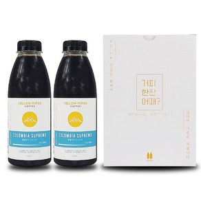 옐로우페이퍼커피 프리미엄 더치커피 원액 선물세트 콜롬비아, 1개, 2개입, 500ml