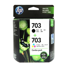 HP NO.703 정품잉크 CD887AA CD888AA, 정품잉크_검정컬러 세트, 1개