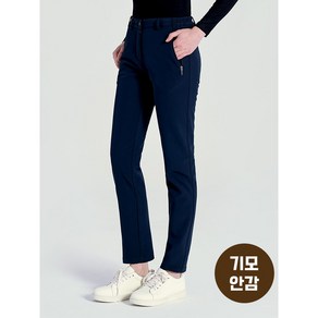 마운틴벨리 여성 웜 기모 본딩 베이직 팬츠 네이비