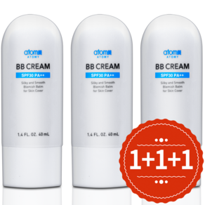 1+1+1 애터미 프리미엄 비비크림 SPF30 PA++ 커버력 좋은 크림, 1세트, 40ml