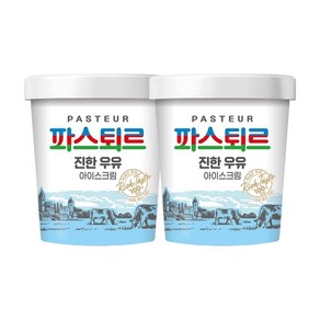 롯데웰푸드 파스퇴르 진한우유 아이스크림 파인트474ml X2개, 2개, 474ml