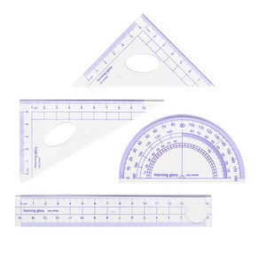 [코리아스퀘어] 모닝글로리 삼각자 각도기세트