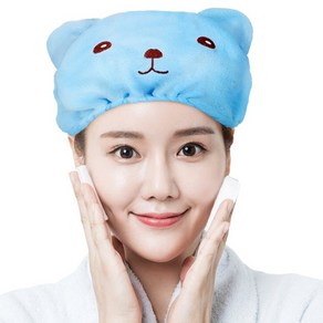 [파격특가] 곰돌이 헤어터번 세안밴드 헤어캡 2개입, 1개