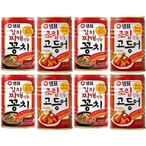 샘표 김치찌개용 꽁치+조림고등어 400g X 4세트, 1개