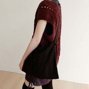 보르 Cotton Lace Shoulde Bag_Black