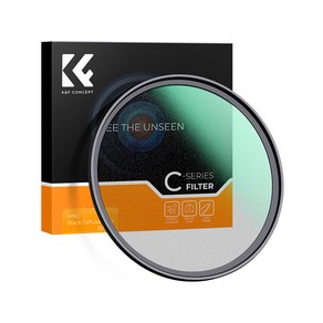 K&F CONCEPT NANO-C 1/8 블랙미스트 필터 AGC Glass 구경 옵션선택, 52mm