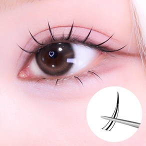 코링코 톡톡하라 필터 속눈썹 (라인) 대용량 400pcs / A형 속눈썹 라인 타입, 1개, 블랙