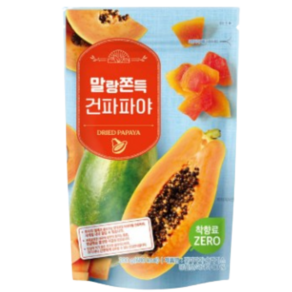 말랑쫀득 건파파야 슬라이스, 3개, 200g