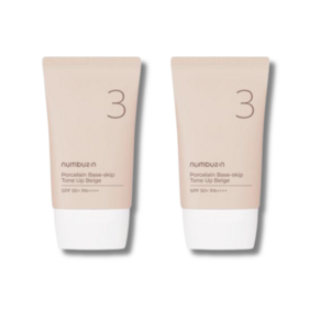 [당일배송]numbuzin 넘버즈인 3번 도자기결 파데스킵 톤업베이지35ml+35ml sp50+, 1세트, 35ml