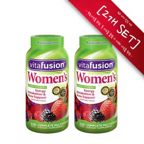 [사은품증정] 비타퓨전 우먼스 멀티비타민 내츄럴 베리 맛 220정 (구미) Vitafusion Womens Multivitamin 220 Gummies, 바세린 1개, [2개 SET] : 베리맛, 2개