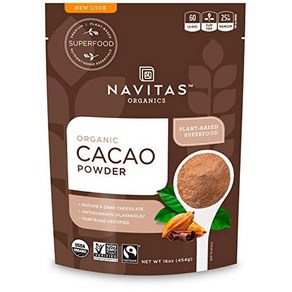 Navitas Oganics 카카오 분말 454g 가루 파우더 코코아, 1개입, 1개