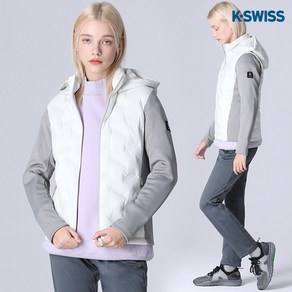 [KT알파쇼핑][케이스위스(K-SWISS)] 튜브패턴 경량 패딩 점퍼