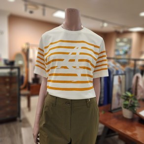 BCBG [올앤선드리] 올썬 스트라이프TS 티셔츠 _ A4M3X405 35 [D/ORANGE]