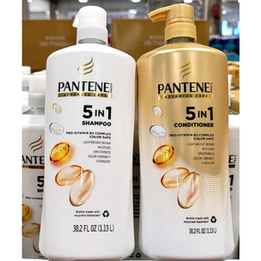 PANTENE 팬틴 어드벤스드 케어 5 IN 1 샴푸 + 컨디셔너 린스 세트 각 1.13리터 1세트 대용량 SHAMPOO 1.3L & CONDITIONER 1.3L set