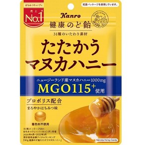 KANRO 칸로 건강의 목캔디 마누카허니 80g, 1개