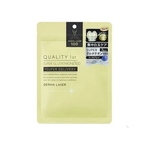 일본 QUALITY 1st DERMA LASER SUPER 더마 레이저 마스크 팩 7매입 슈퍼 글루타치온100, 1개