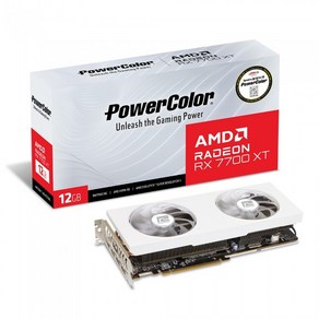 (포)PoweColo 라데온 RX 7700 XT Fighte D6 12GB White 대원씨티에스