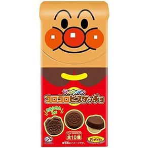 후지야 앙팡만 코로코로 비스케쵸 초콜릿 스낵 호빵맨 캐릭터 과자 34g, 1개
