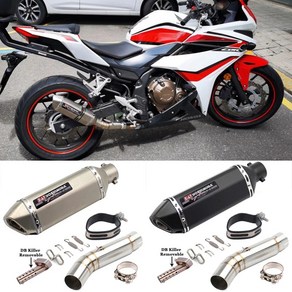 오토바이 배기 수정 이스케이프 모토 요시무라 머플러 소음기 슬립온 파이프 혼다 CBR500 CBR500R CB500X CB500F 2013-2019 용, 1개