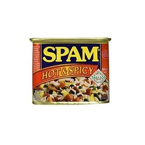 Spam - Hot & Spicy With Tabasco 12 Oz Cans 스팸 - 타바스코 12온스 캔이 들어간 매콤하고 매운맛, 340g, 2개