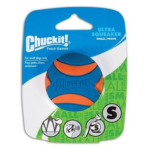 Chuckit! Ulta Squeake Ball 천연 고무 강아지 장난감 스몰 5.1cm(2인치) - 2팩, Chuckit! Ulta Squeake Ball 천, 2개