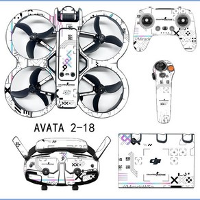 DJI 아바타2 드론 스티커 특수 필름 고글 꾸미기, 오픈 2-18, 1개