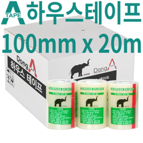 코끼리표 비닐하우스 보수테이프 장수필름 강력 접착 방수 다용도 만능 텐트 천막 OPP 국산, 100mm x 20m, 1개