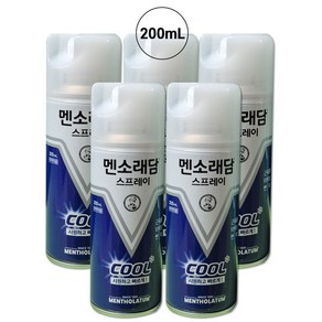 멘소래담 스프레이 쿨 200ml, 5개, 1개입