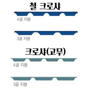 크로샤(철 고무) 3골 4골(묶음), 10개, 고무크로샤-4골-청색