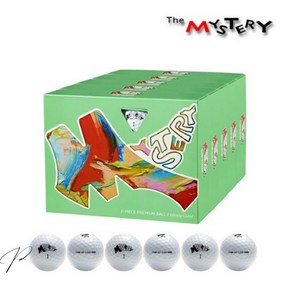 MYSTERY 미스테리 M2-Line 2피스 비거리 골프공 60구, 1세트, 60개입, 유광 화이트