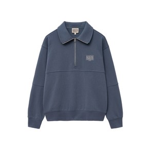 [국내매장판] MARITHÉ CLASSIC LOGO HALF NECK ZIPUP SWEATSHIRT 아쉬 맨투맨 navy 520060