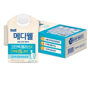 메디웰 고단백 플러스 K 200ml X 24개입, 24개