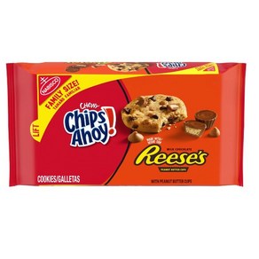 [미국직배송]나비스코 칩스 아호이 리세스 피넛 버터 컵 /CHIPS AHOY Cookies with Reese's Peanut Butte Cups, 404g, 1개