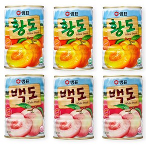 샘표 황도 400g 3개 +백도 400g 3개