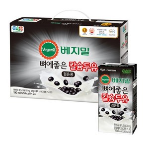 베지밀뼈에좋은칼슘 검은콩두유 190ml 24팩, 베지밀 뼈에좋은칼슘검은콩두유 190ml 24팩, 0.19l