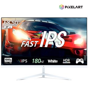 (연말이벤트)픽셀아트 PIXELART PA2718W 화이트 180Hz FHD Fast IPS 27형 모니터 무결점, 68cm