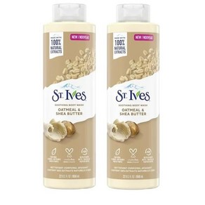 세인트이브스 오트밀 & 시어 버터 바디 워시 너리시 & 수드, 650ml, 2개