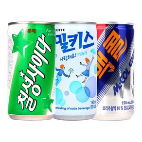 맥콜190&사이다190&밀키스190ml X 각10개(총30개), 190ml, 1세트