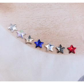 별 플랫 스톤 5개입 (택1) / 5x5mm 크라스탈 네일 아트 재료, 블루, 5개
