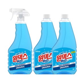 윈덱스 유리 세정제 본품 + 리필, 본품 500ml 1개 + 리필 500ml 2개, 1세트