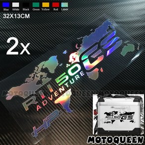 바이크 오토바이 리어 백 사이드 박스 2X 수하물 알루미늄 장식 Decals 모험 BMW R1100 R1150 R1200 R1250 gs에 대 한 반사 스티커, [17] R1200GS White
