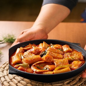 천연재료 사과떡볶이 밀키트 2인분 구멍송송 연화떡사용 신동진쌀, 매운맛, 4개, 100g