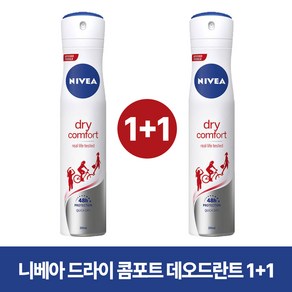 니베아 드라이 콤포트 데오드란트, 200ml, 2개