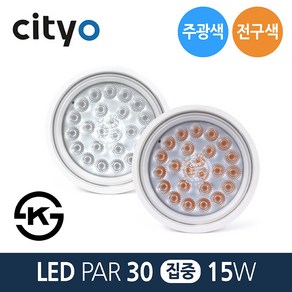 씨티오 LED PAR30 전구 15W E26 집중형 주광색