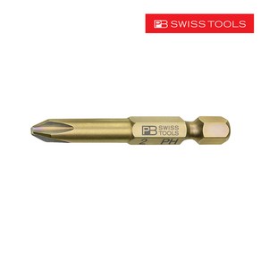 PB SWISS TOOLS 명품 수공구 피비 스위스 툴 E6-190 십자비트 낱개 50mm, 1개