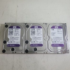 중고하드 WD 웬디 PUPLE(퍼플) SATA HDD 1TB 2TB 3.5인치 CCTV용적합, WD퍼플